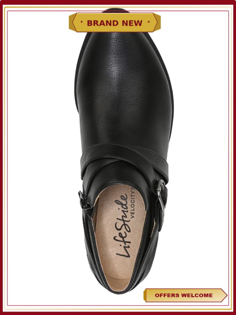 LifeStride Women's Adley Ankle Booties with Faux Leather Upper, Slip-On Style, - Picture 6 of 8